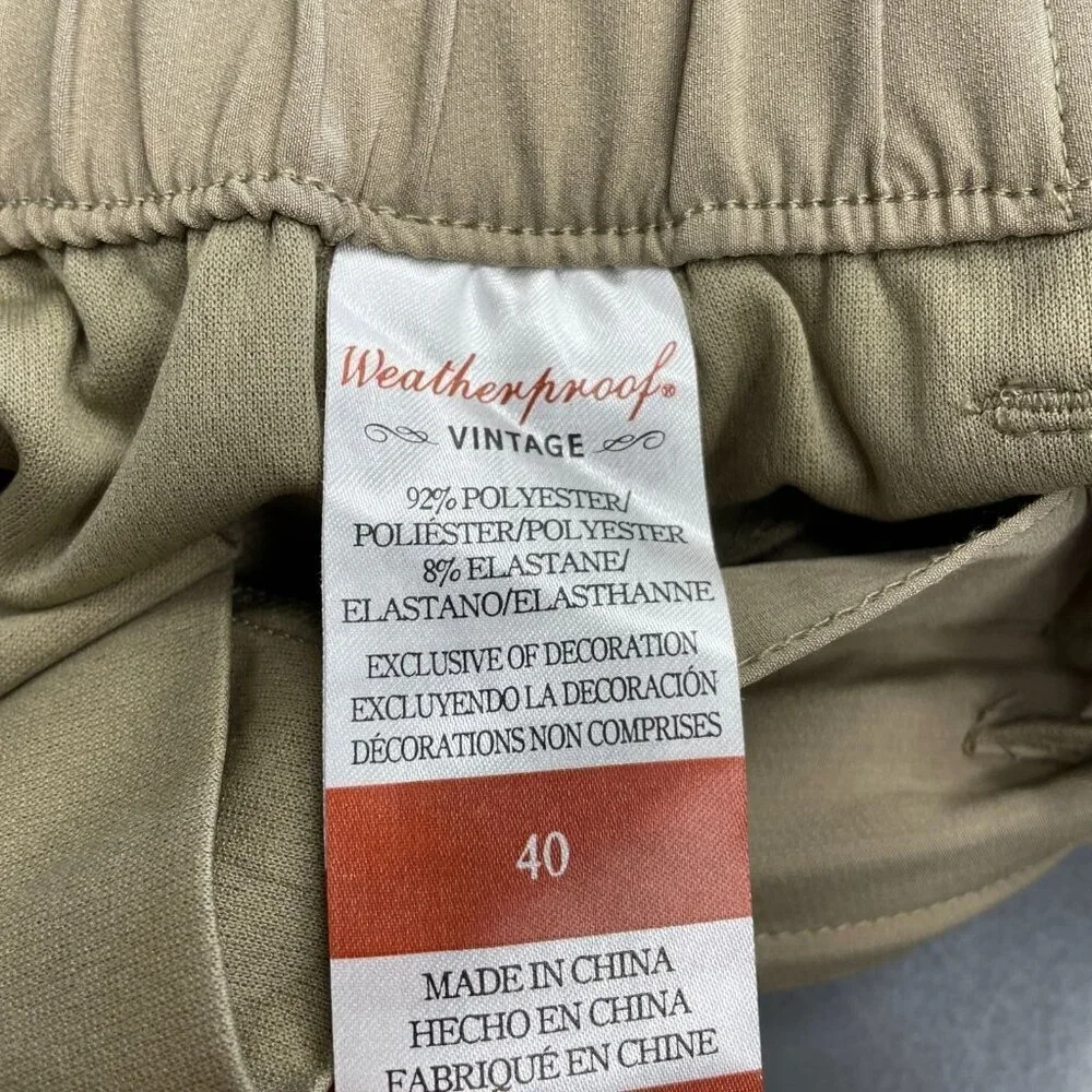 Weatherproof Vintage Men's Size 40 Khaki Cargo Trail Shorts